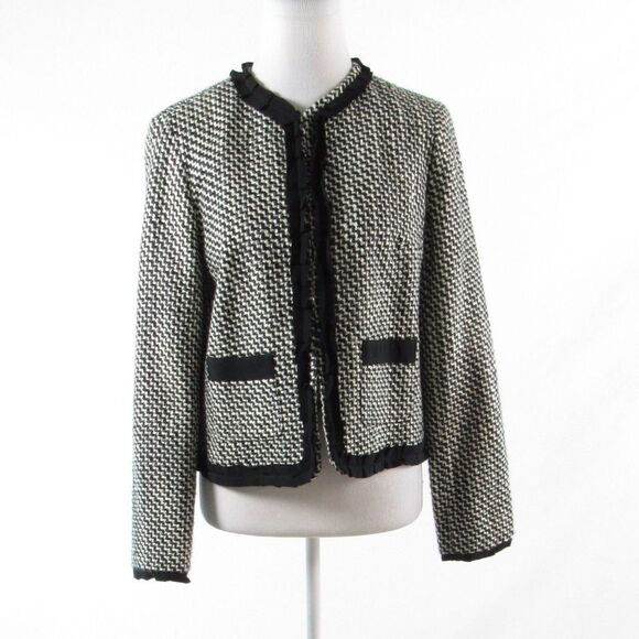 Isaac Mizrahi white long sleeve jacket 8 - Picture 1 of 8